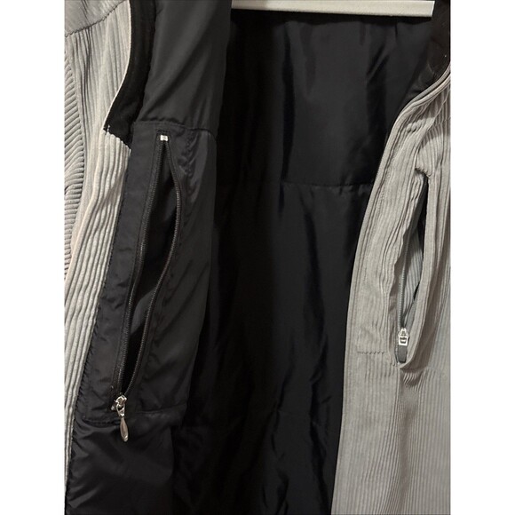 Obermeyer Men’s Large Gray Corduroy Full Zip Jacket - Picture 12 of 16